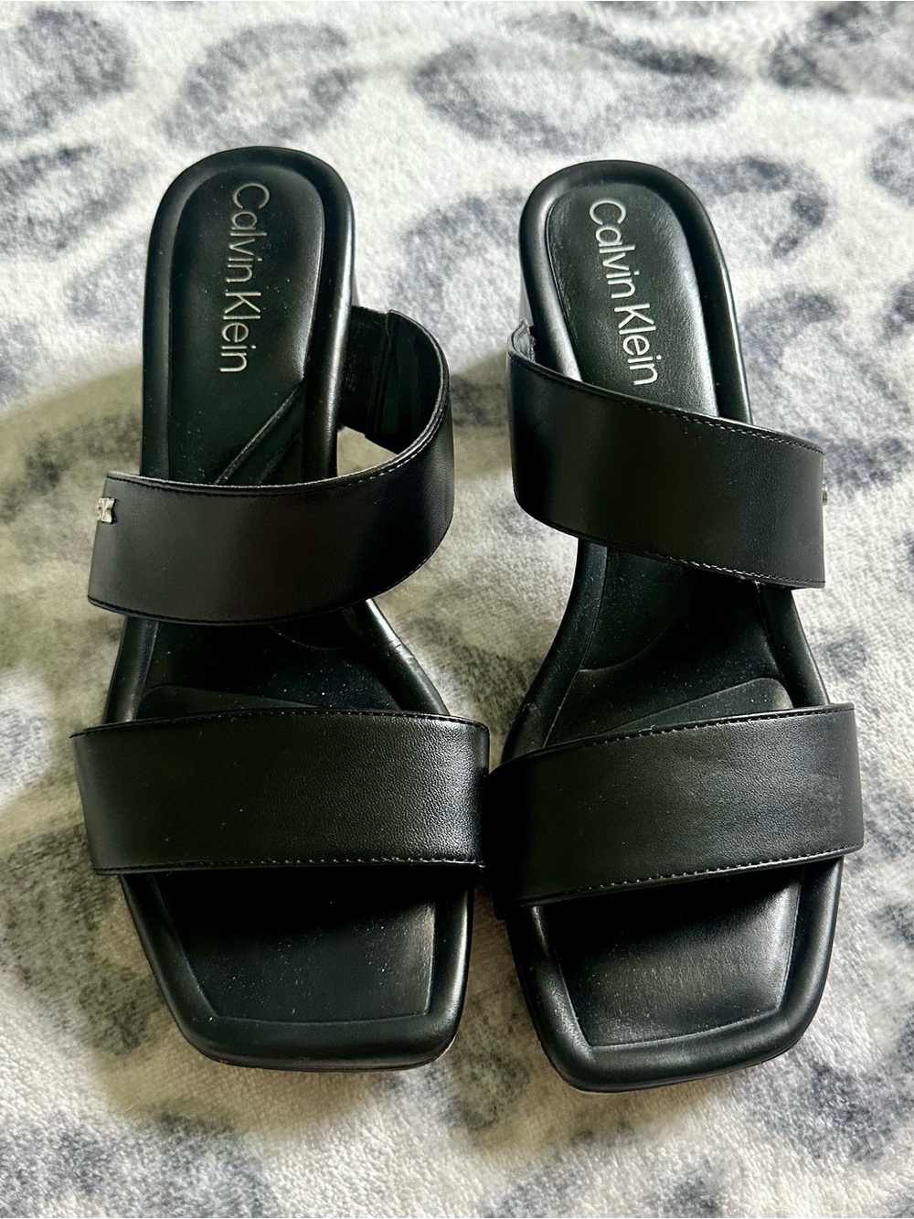 Calvin Klein Black Slide Sandals